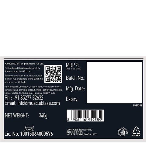 MuscleBlaze Pre Workout WrathX, Fruit Fury