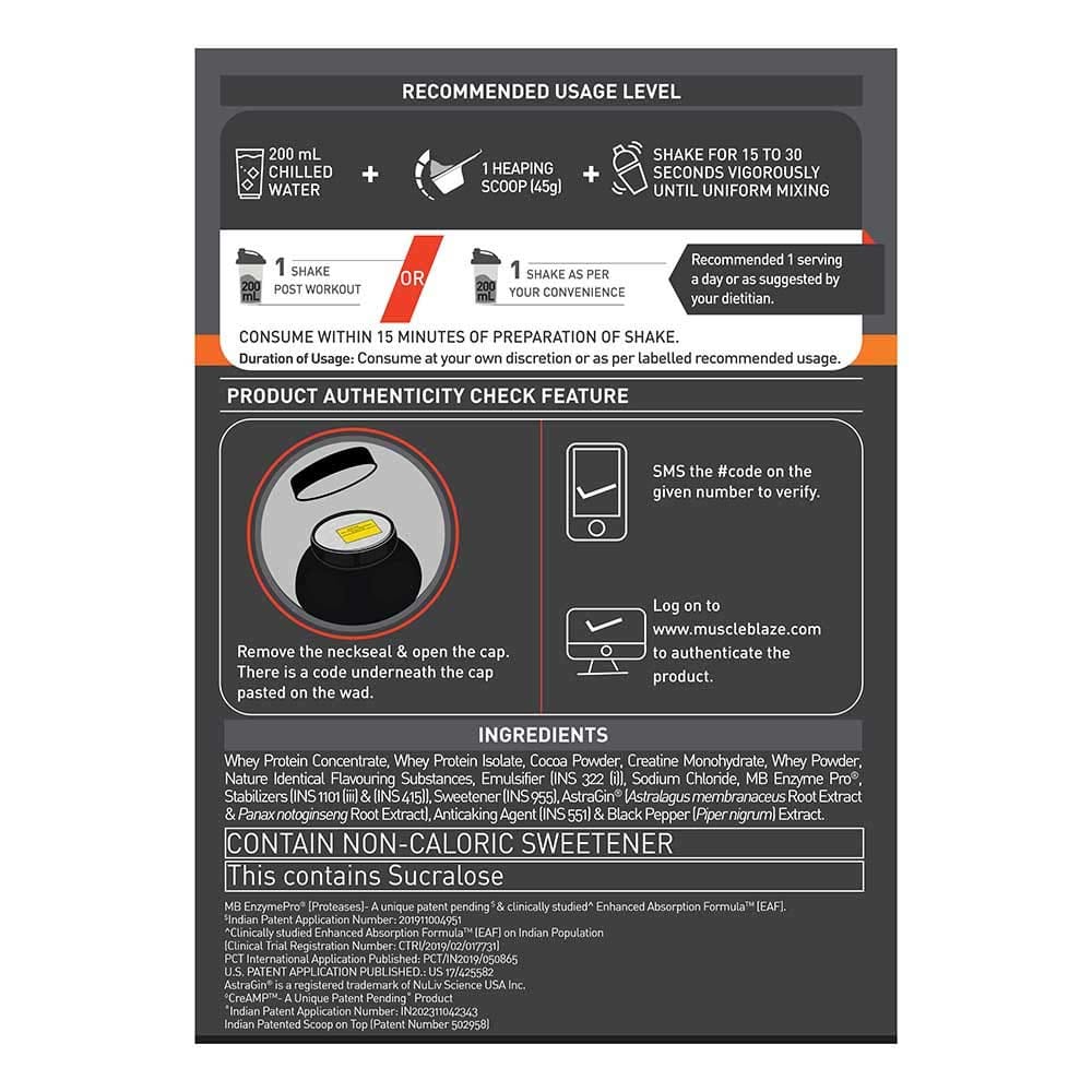 MuscleBlaze Biozyme Whey PR, 2 kg , Molten Chocolate Cake