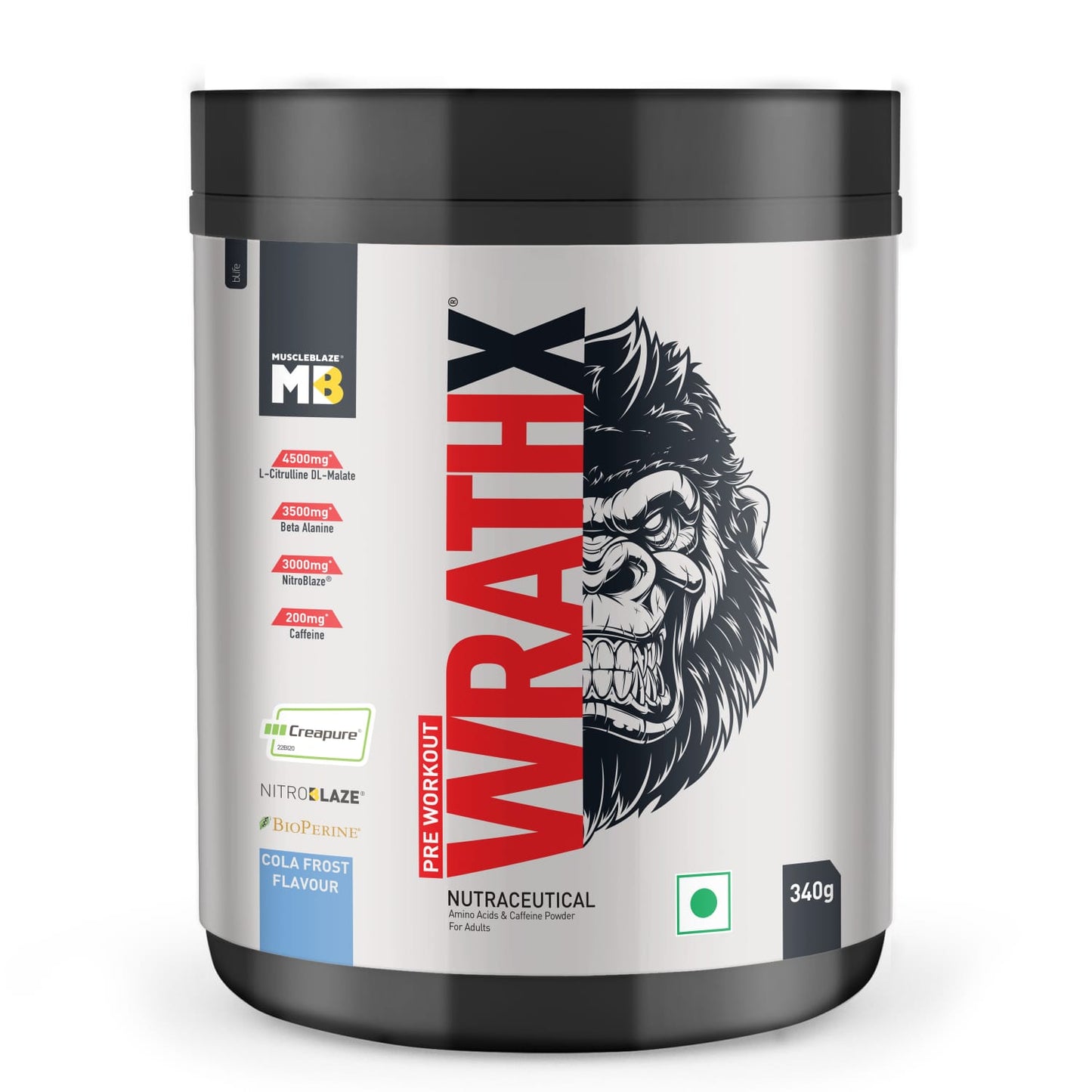 MuscleBlaze Pre Workout WrathX, Cola Frost