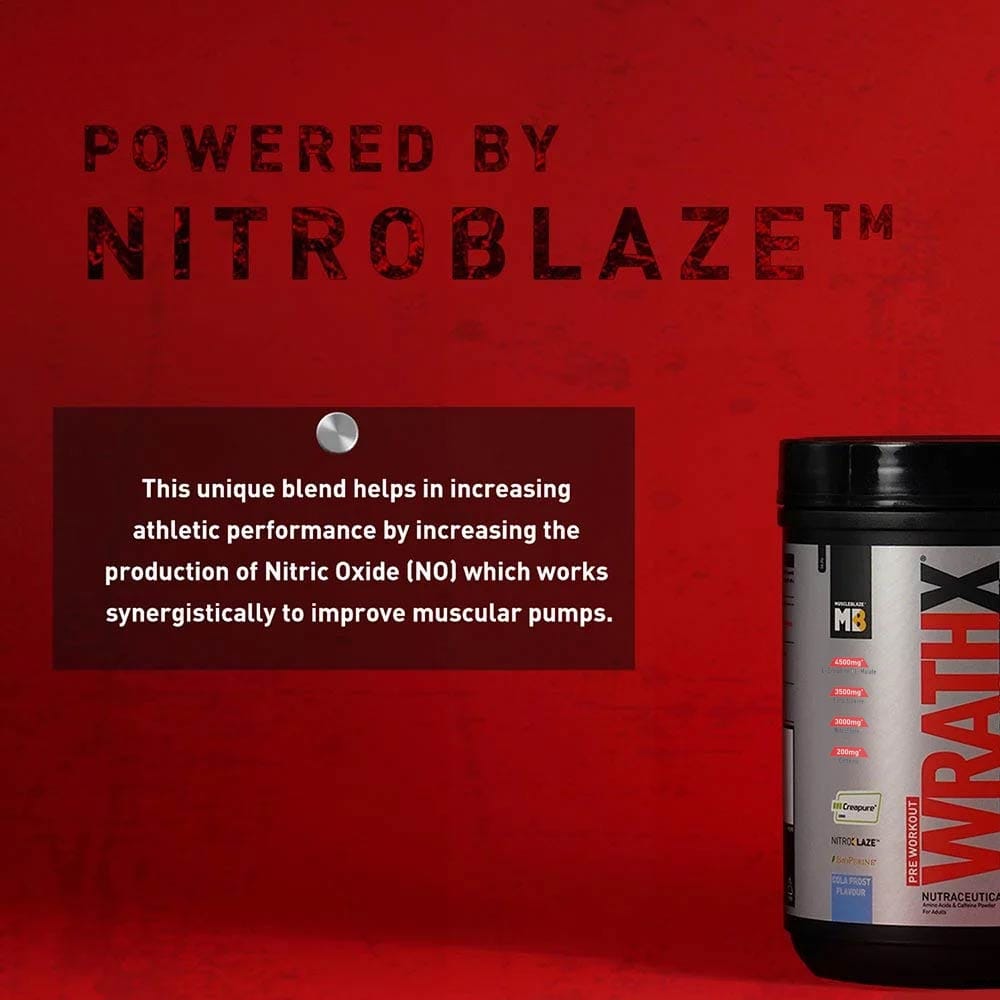 MuscleBlaze Pre Workout WrathX, Cola Frost