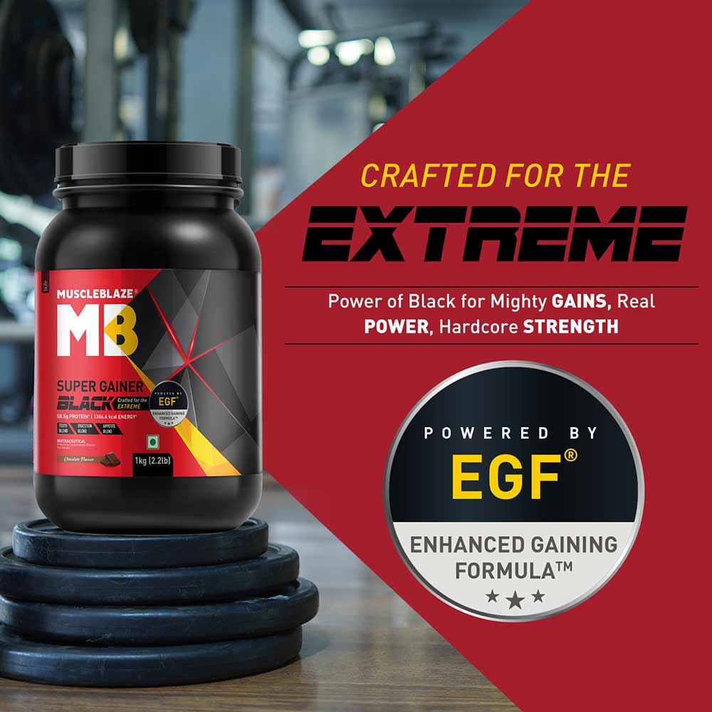 MuscleBlaze Super Gainer Black, Chocolate