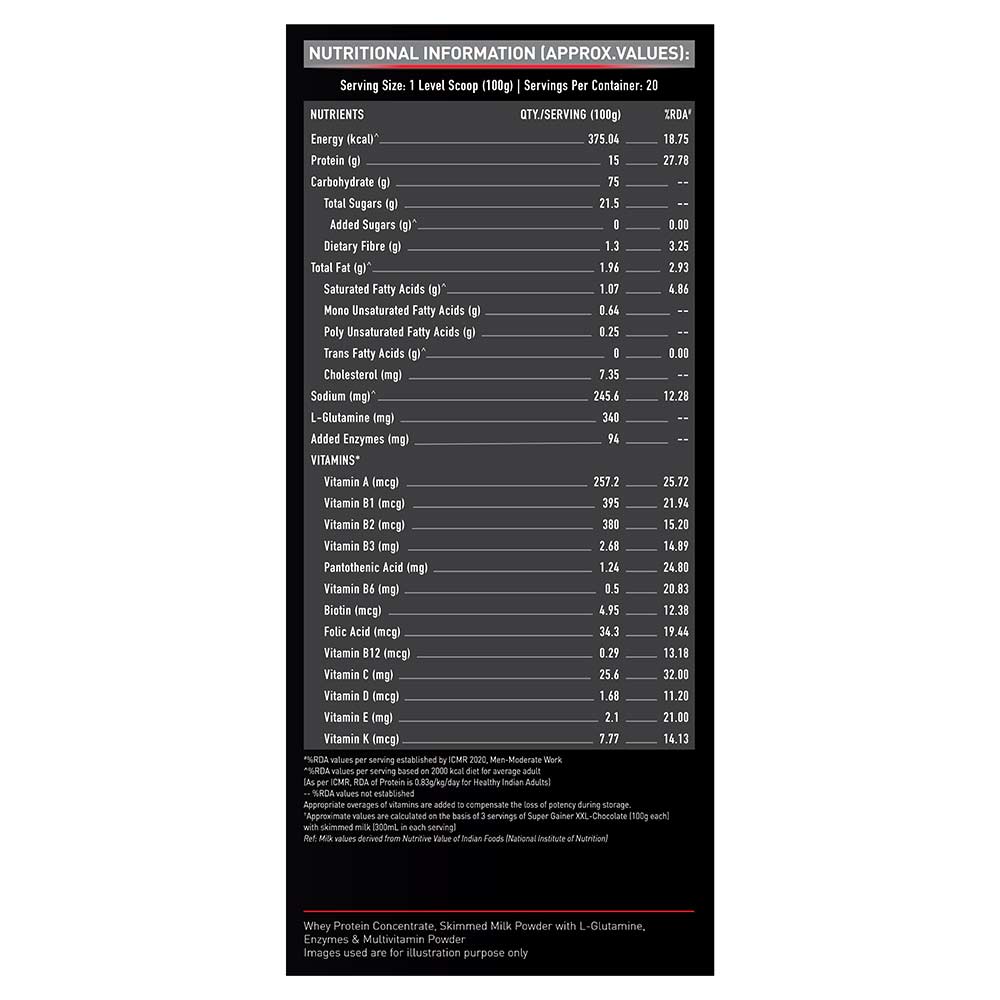 MuscleBlaze Super Gainer XXL Weight Gainer, Chocolate