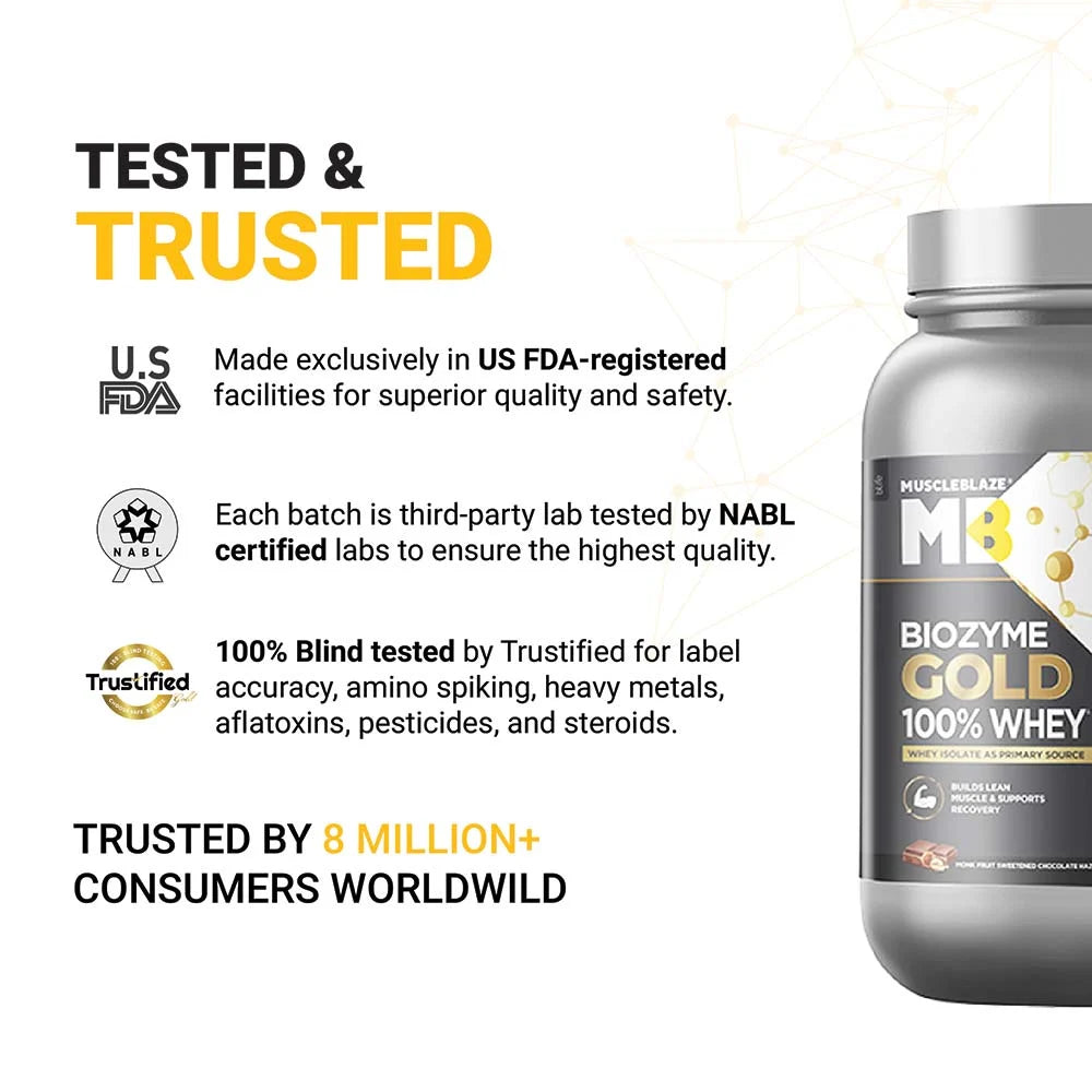 MuscleBlaze Biozyme Gold 100% Whey