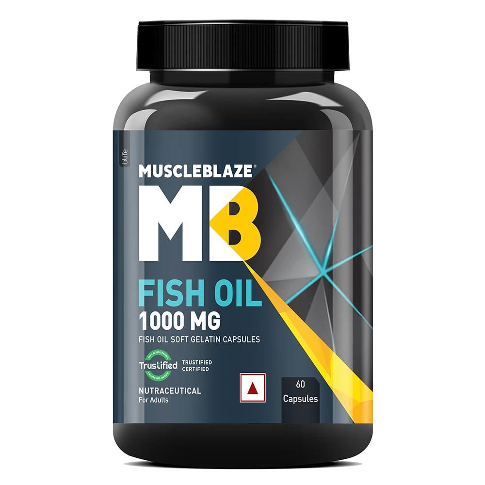 MuscleBlaze Omega 3 Fish Oil (1000 mg) with 180mg EPA and 120mg DHA