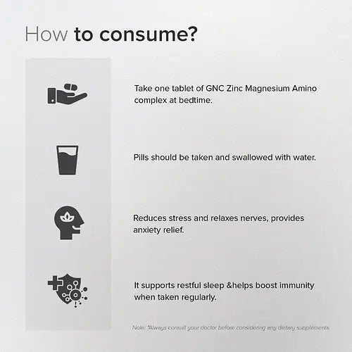 GNC Zinc Magnesium Amino (ZMA) Complex