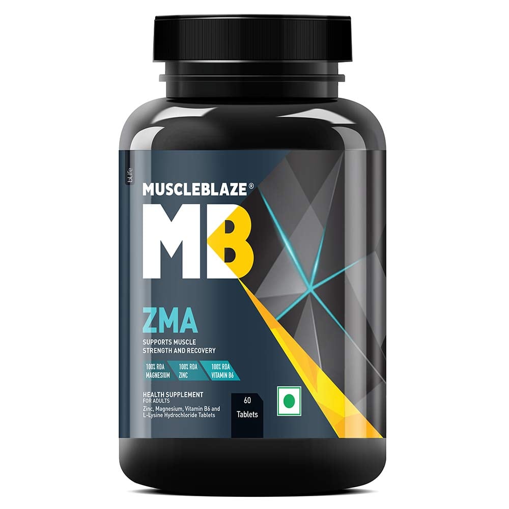 MuscleBlaze ZMA with 100% RDA of Zinc, Magnesium & Vitamin B6
