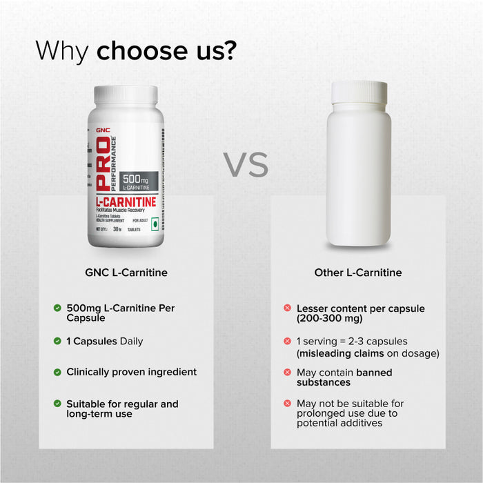 GNC Pro Performance L-Carnitine Tablets 500mg