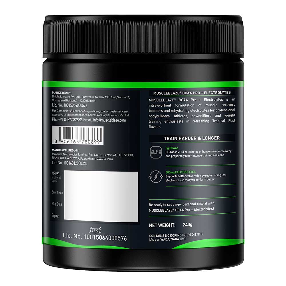 MuscleBlaze BCAA Pro Essential Amino Acids