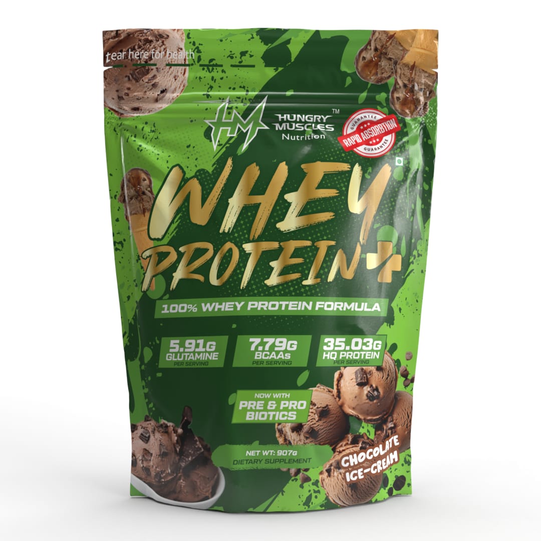Hungry Muscles | Whey Protein + Protein Powder | Choclate Ice-cream | 1KG