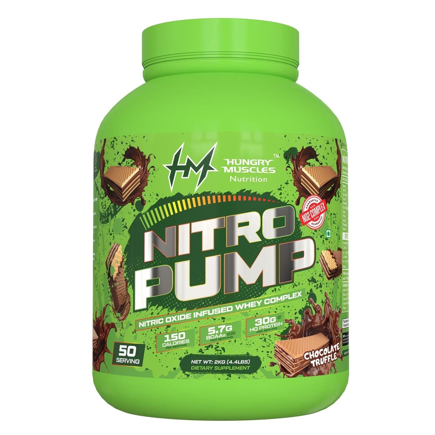 Hungry Muscles Nitro-Pump | Choclate Truffle | 2Kg (50 Serving)