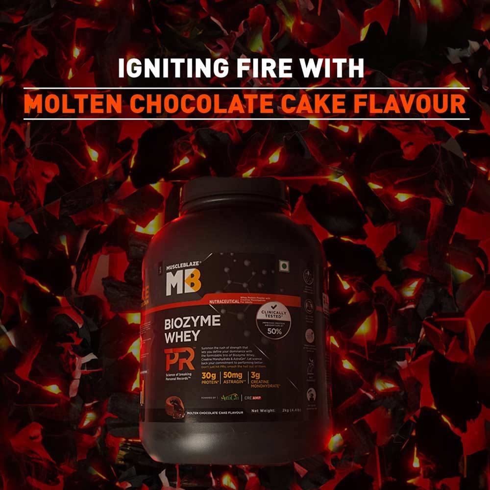 MuscleBlaze Biozyme Whey PR, 2 kg , Molten Chocolate Cake
