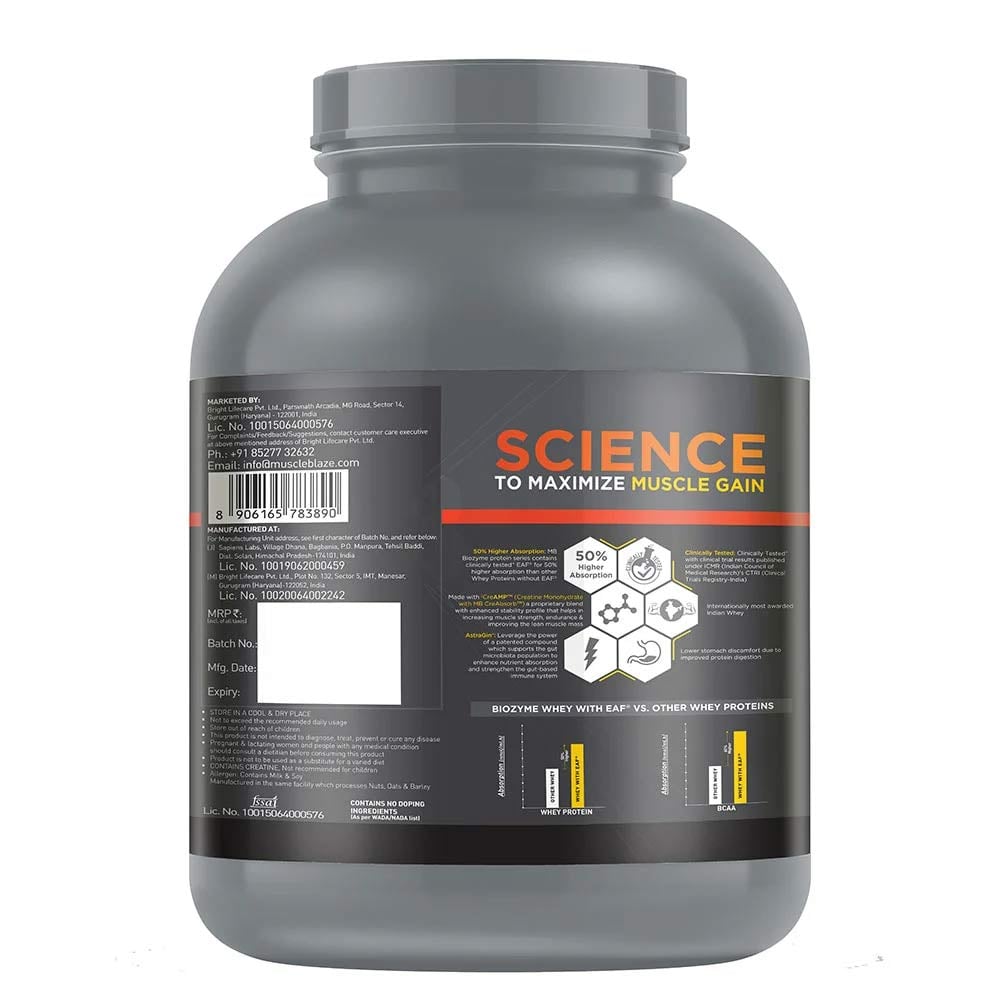 MuscleBlaze Biozyme Whey PR, 2 kg , Molten Chocolate Cake