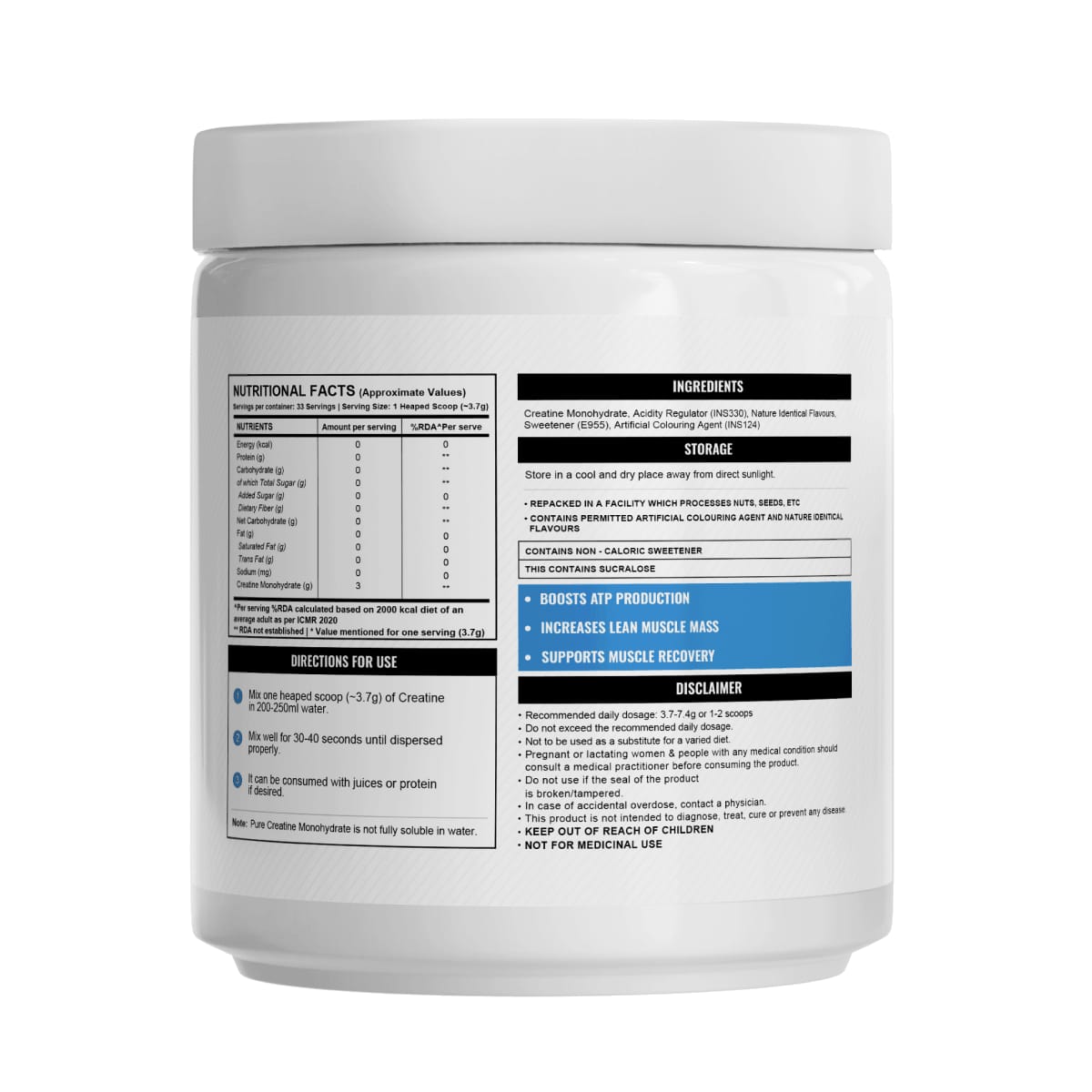 Wellcore - Pure Micronised Creatine Monohydrate, Fruit Fusion