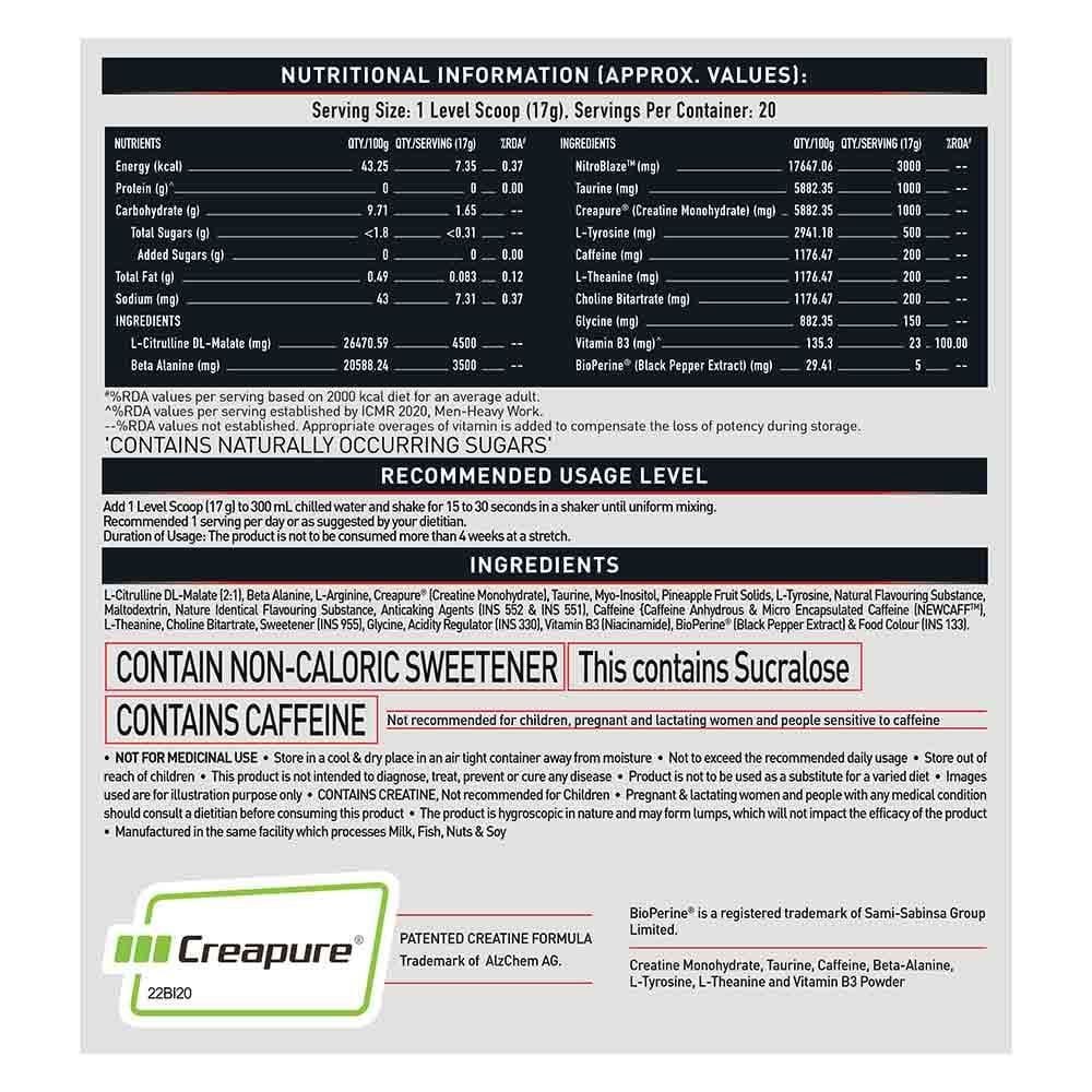 MuscleBlaze Pre Workout WrathX, Cola Frost