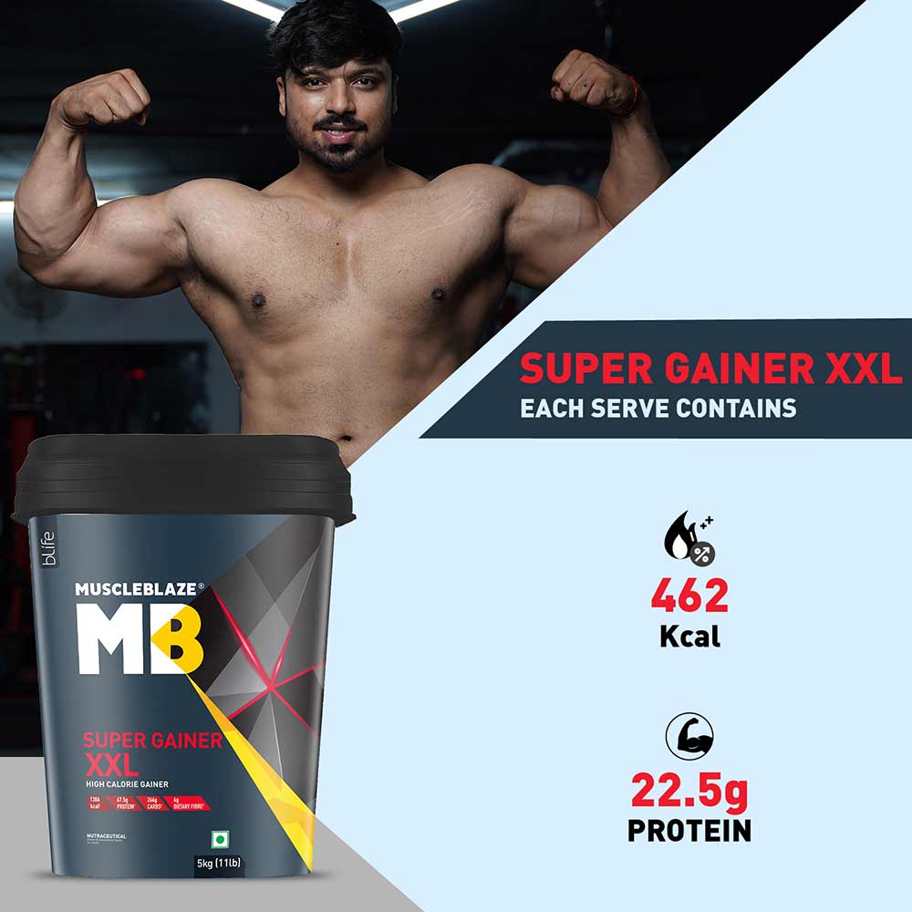 MuscleBlaze Super Gainer XXL Weight Gainer, Chocolate