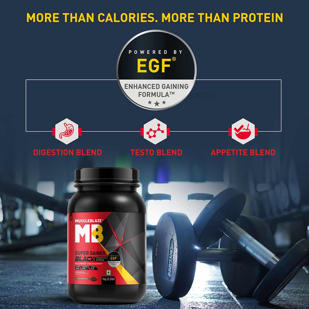 MuscleBlaze Super Gainer Black, Chocolate