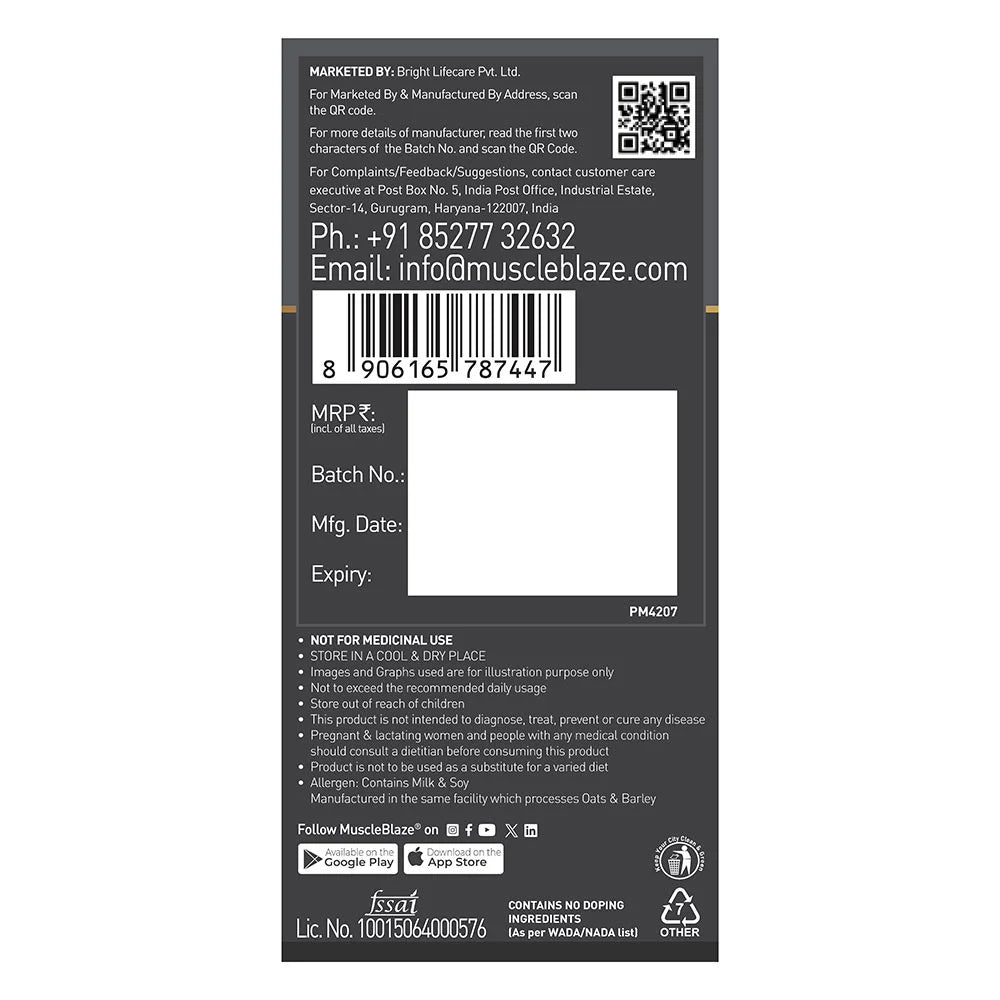 MuscleBlaze Biozyme Gold 100% Whey