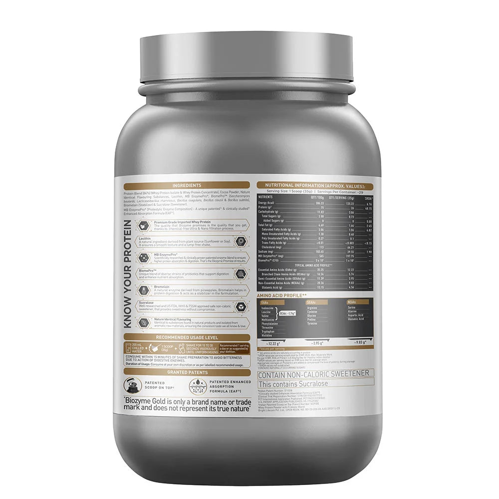 MuscleBlaze Biozyme Gold 100% Whey
