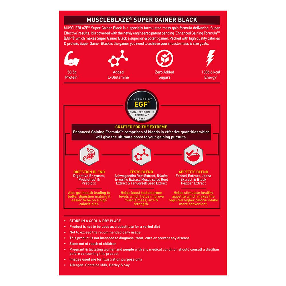 MuscleBlaze Super Gainer Black, Chocolate