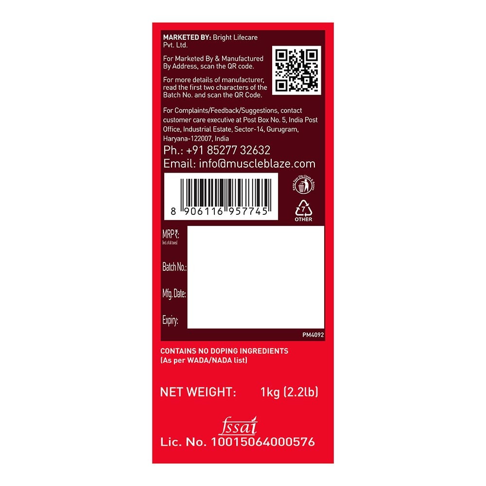 MuscleBlaze Super Gainer Black, Chocolate