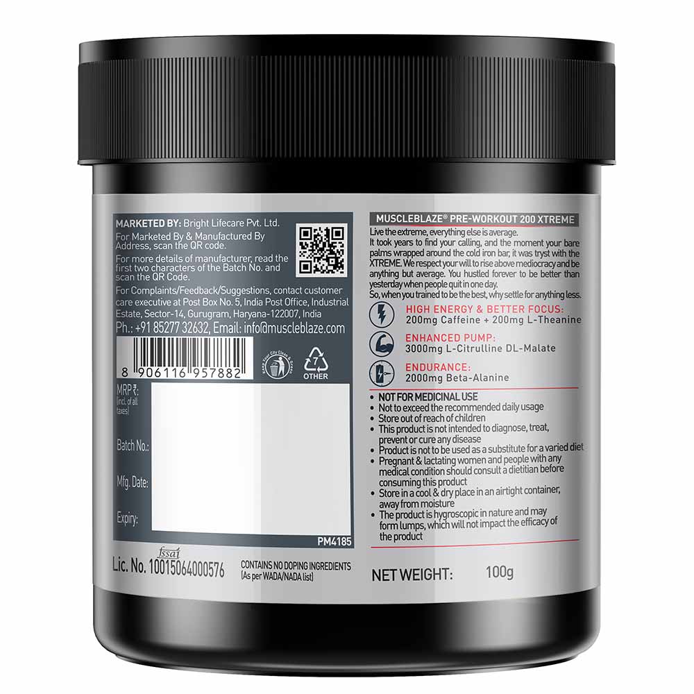 MuscleBlaze PRE Workout 200 Xtreme