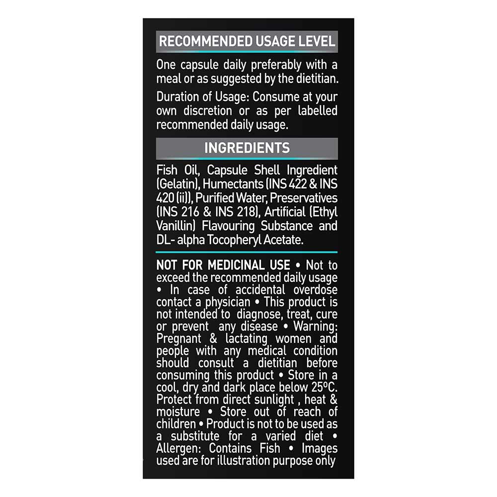 MuscleBlaze Omega 3 Fish Oil (1000 mg) with 180mg EPA and 120mg DHA