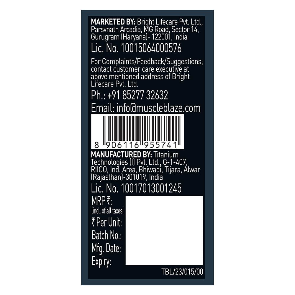 MuscleBlaze Omega 3 Fish Oil (1000 mg) with 180mg EPA and 120mg DHA