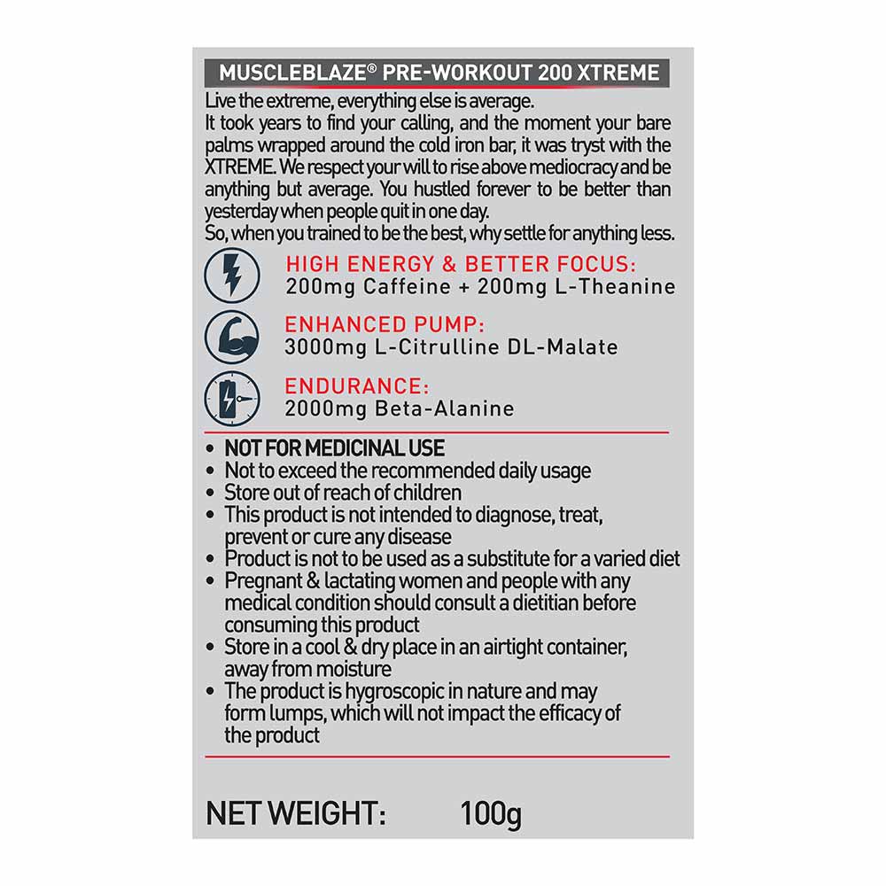MuscleBlaze PRE Workout 200 Xtreme