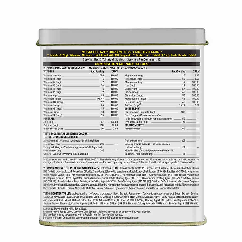 MuscleBlaze Biozyme 5 in 1 Multivitamin