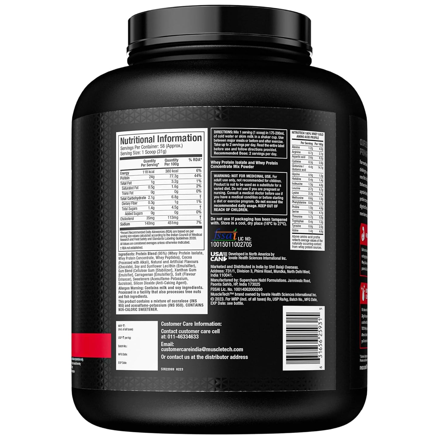 Muscletech Nitro-Tech 100% Whey Gold