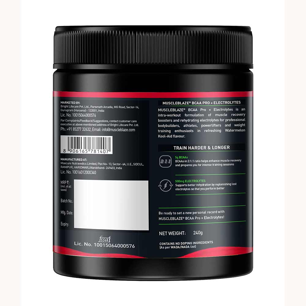 MuscleBlaze BCAA Pro Essential Amino Acids